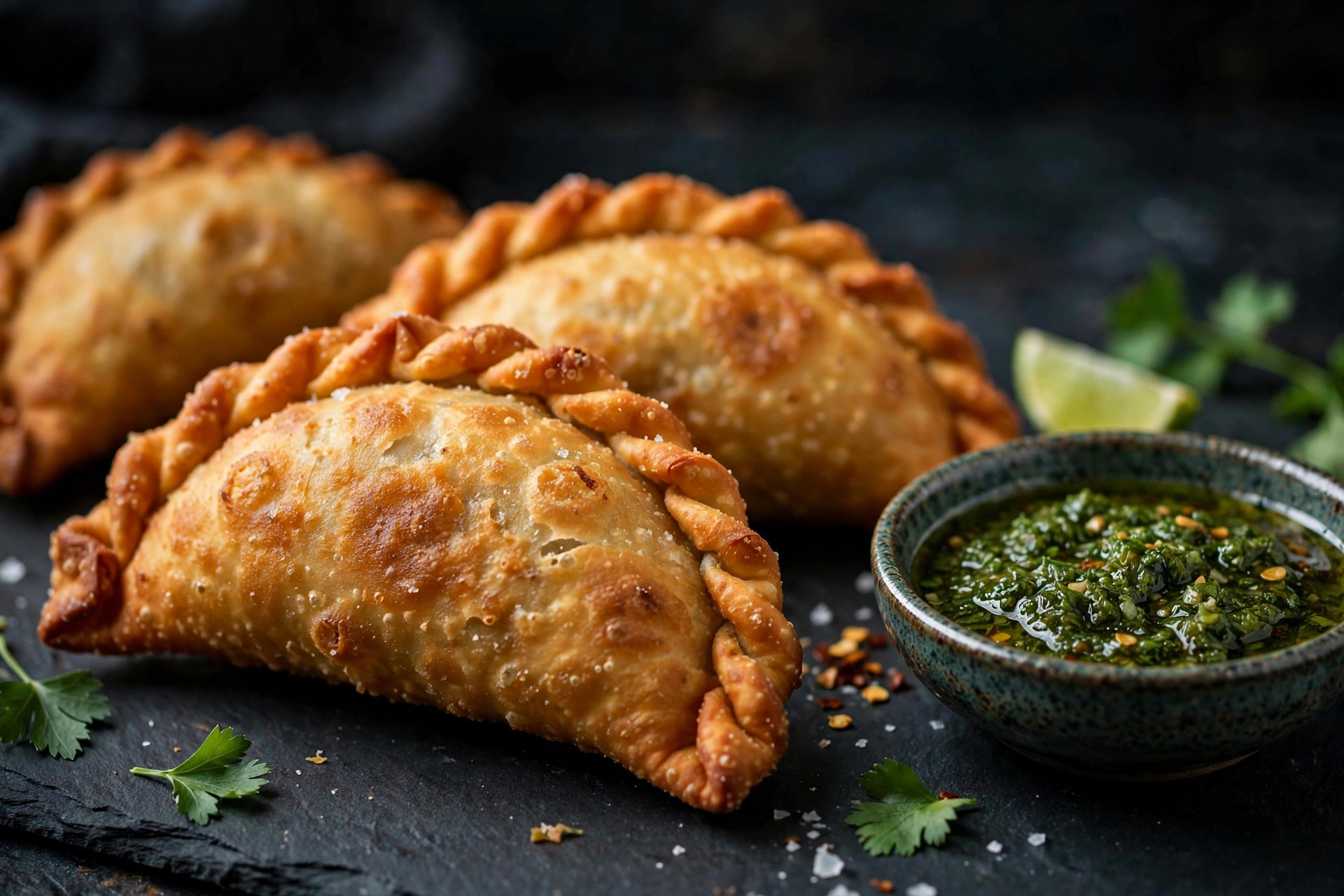 Golden fried empanadas