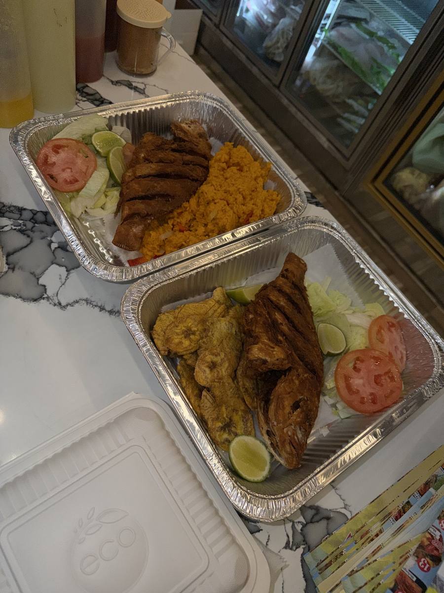 Whole red snapper with french fries